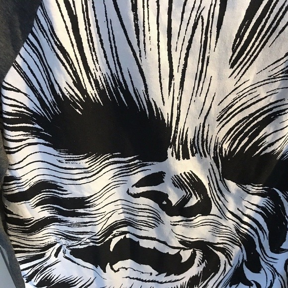 StarWars T Shirt Dress SzM Cotton Blend 3/4 Sleeves Black/White Round Neck NWOT - Picture 5 of 9